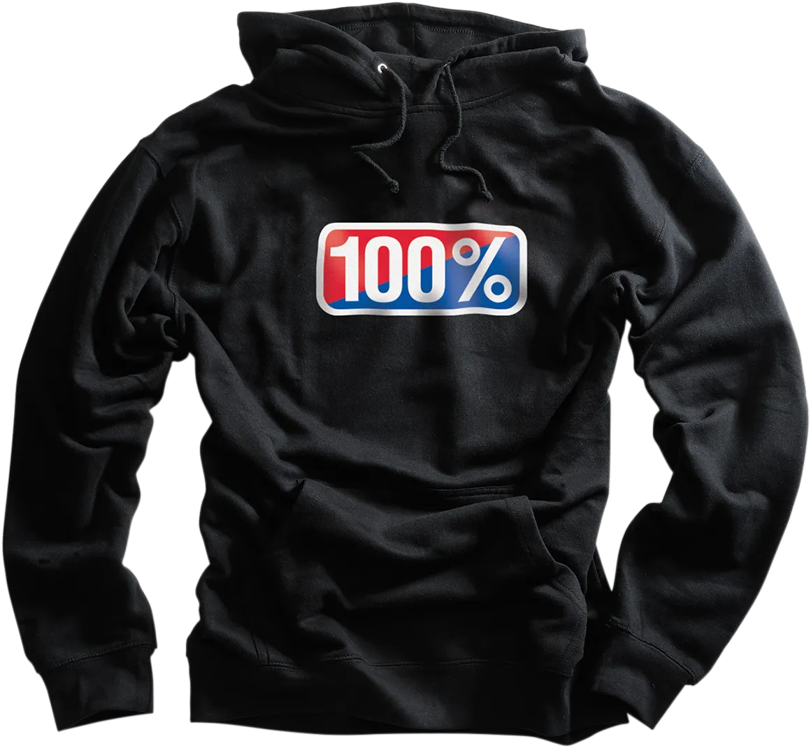 100% Classic Hoodie - Black - Medium 20029-00031