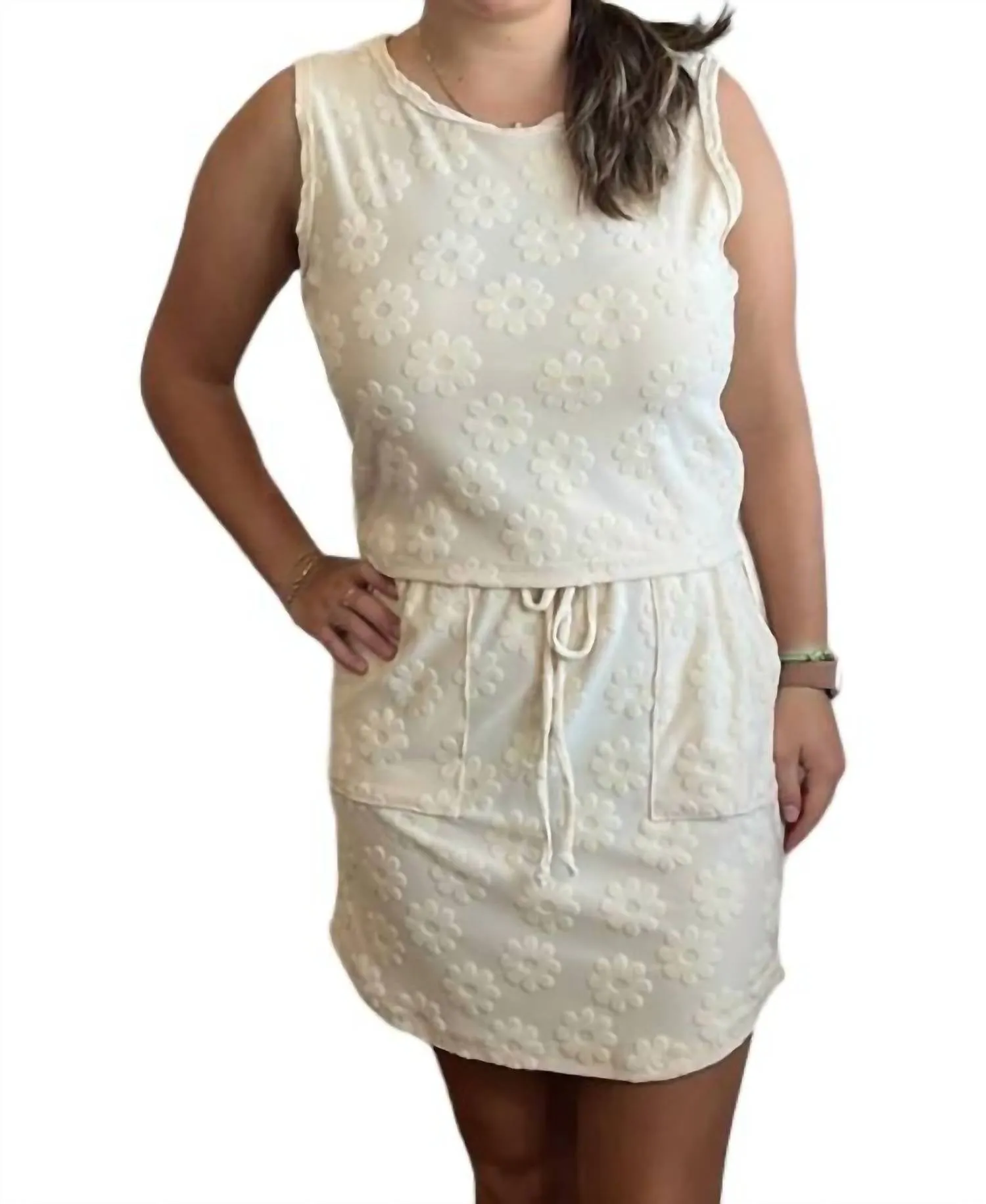 2 Piece Daisy Set In Cream