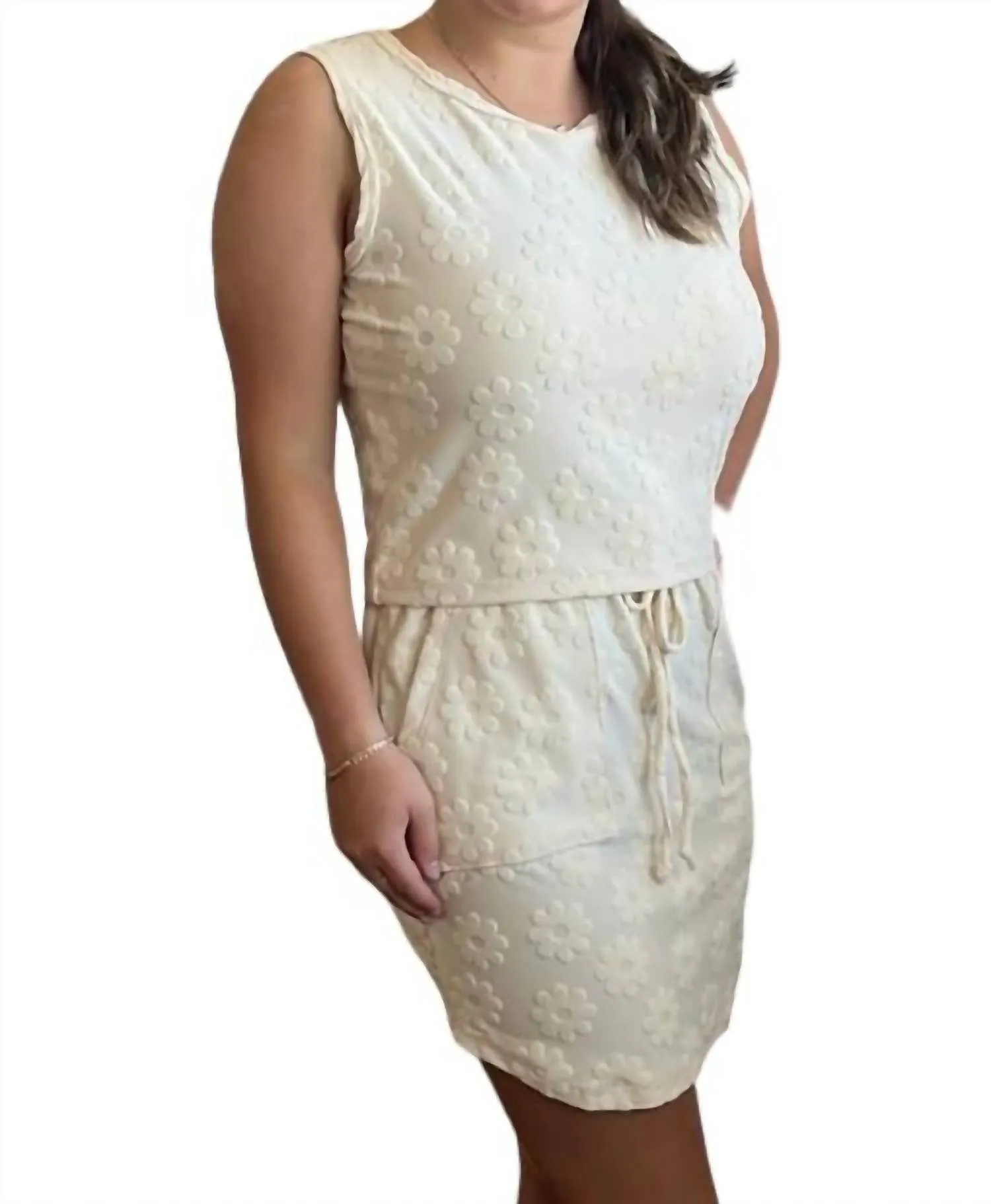 2 Piece Daisy Set In Cream