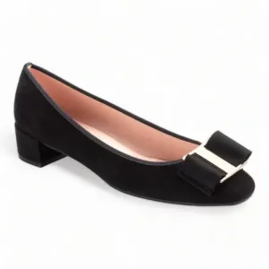 47540 - Black Suede Heel for Teen/Women by Pretty Ballerinas