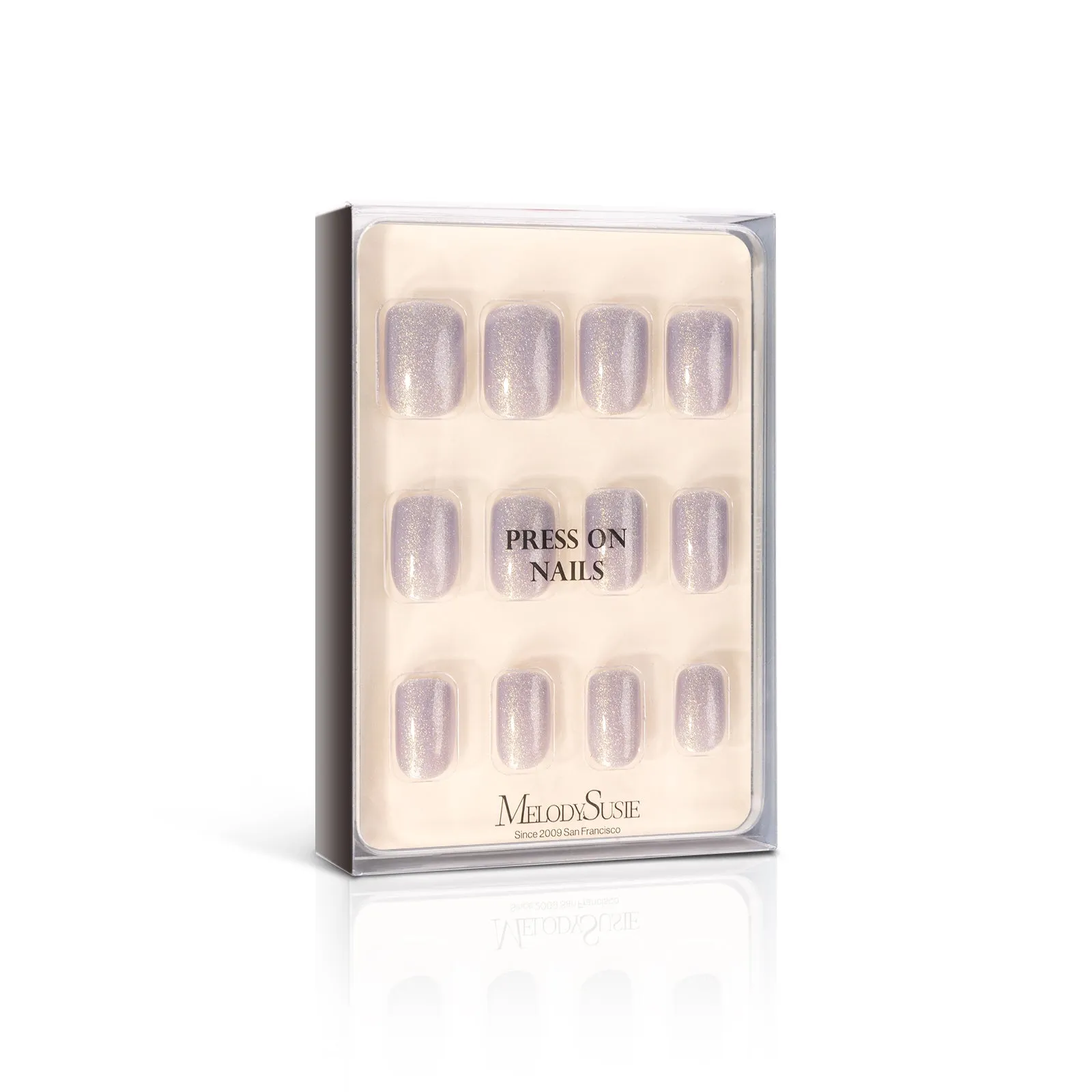 Acrylic Press On Nails - Short Square Light Purple (US ONLY)