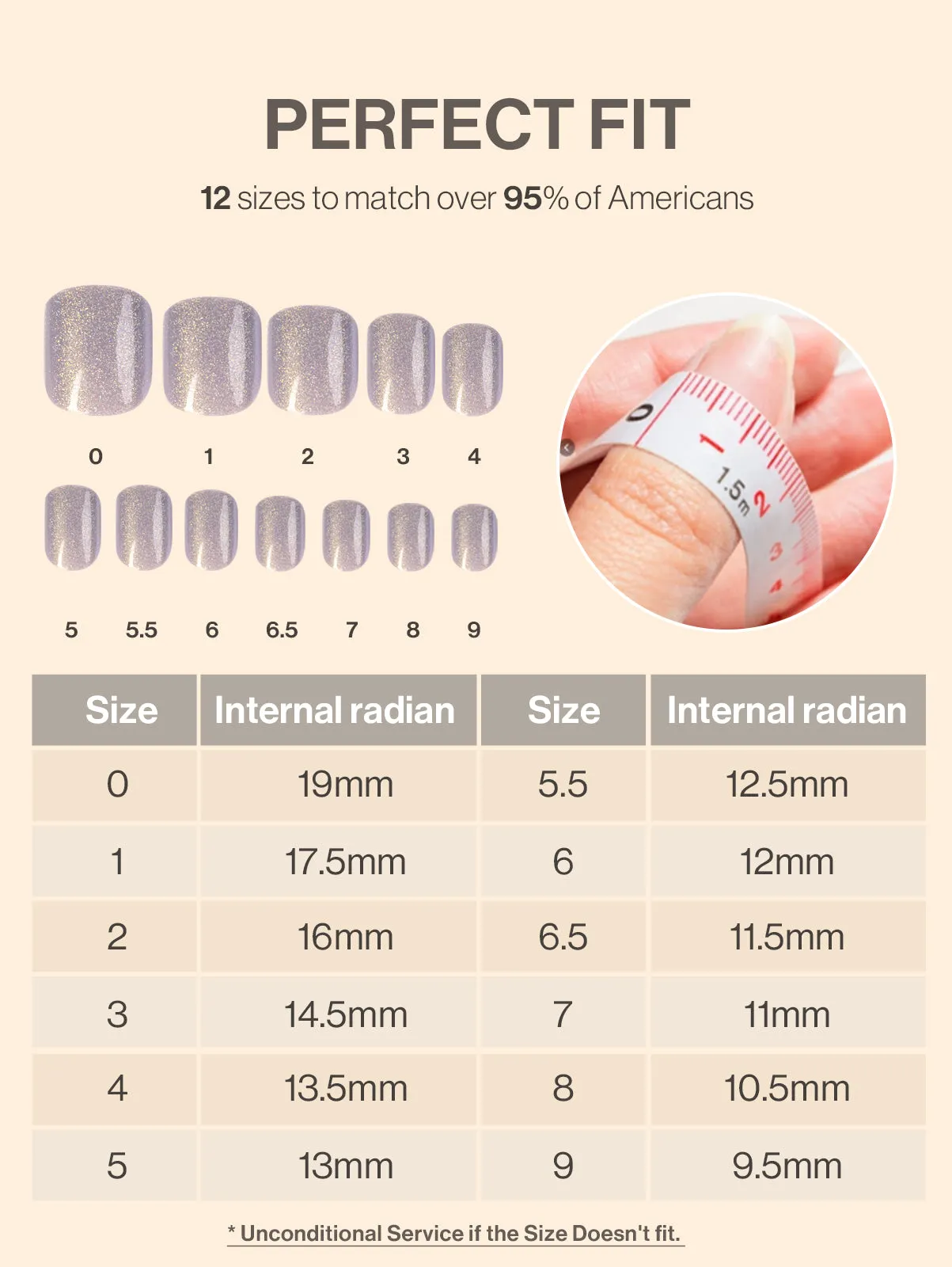 Acrylic Press On Nails - Short Square Light Purple (US ONLY)