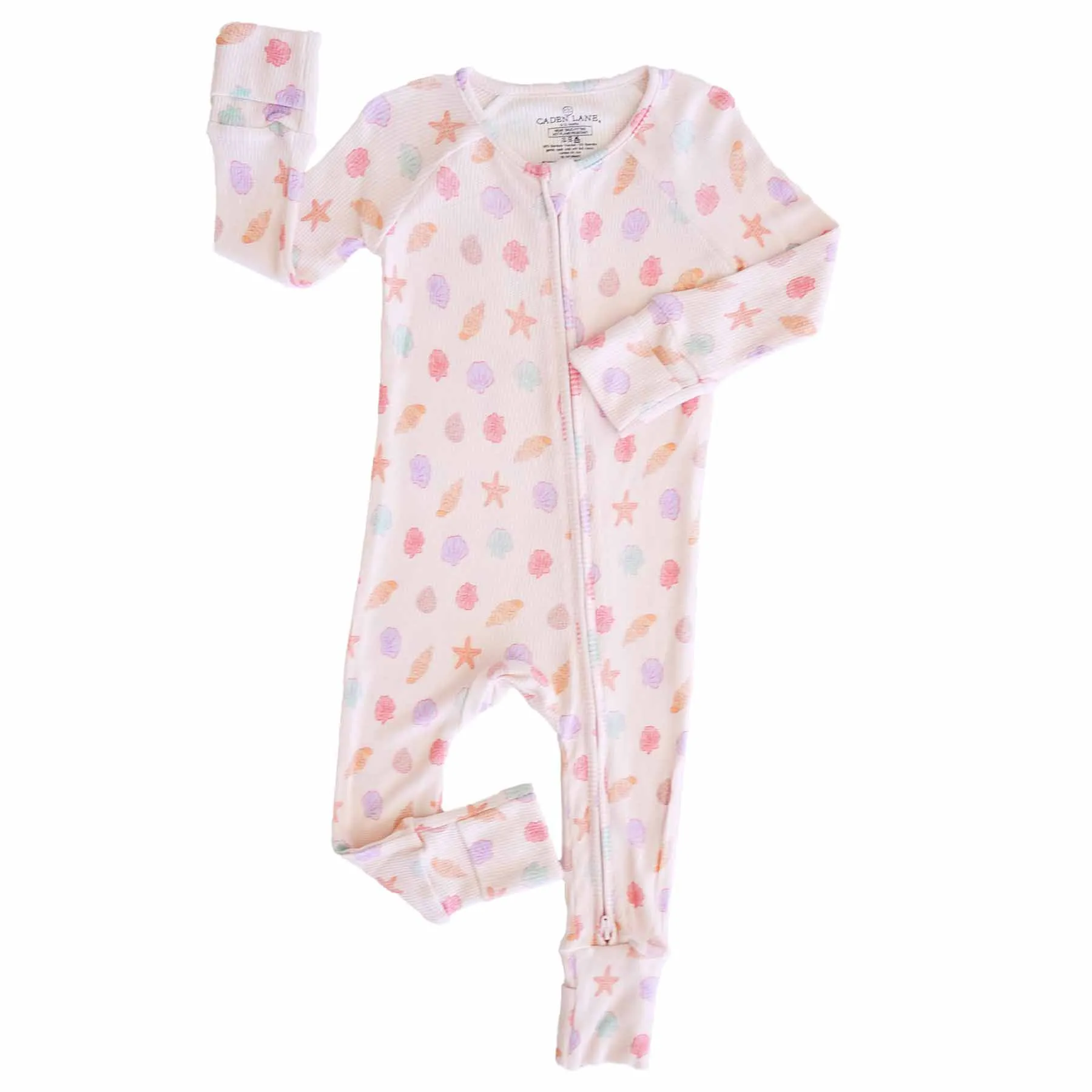 Beachy Waffle Bamboo Convertible Zip Rompers