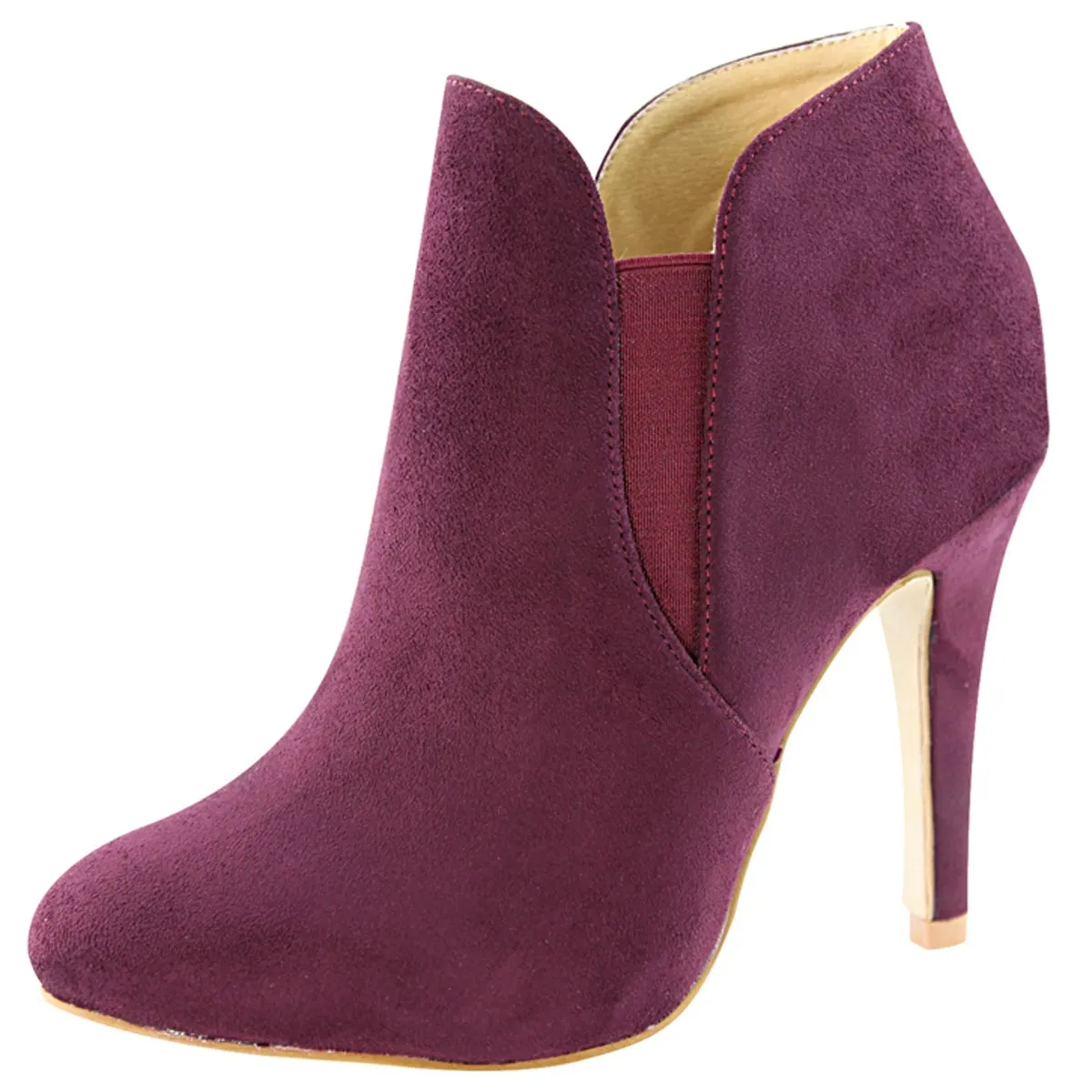 Bella Marie Women's Slip On Stiletto Heel Ankle Bootie