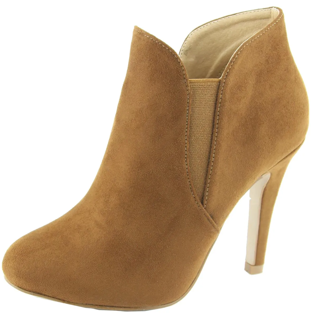 Bella Marie Women's Slip On Stiletto Heel Ankle Bootie