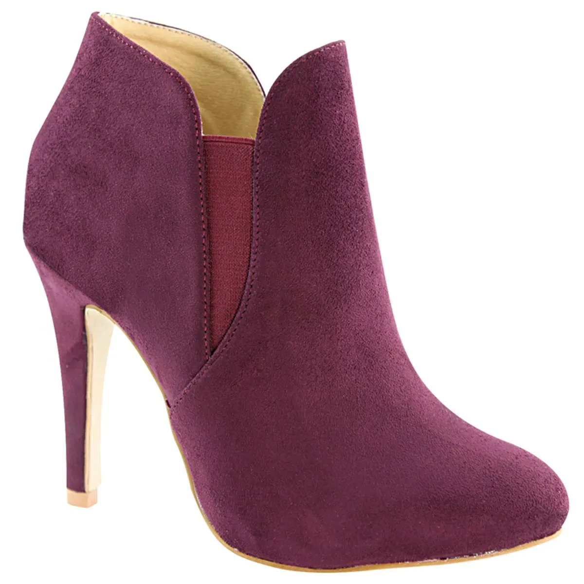 Bella Marie Women's Slip On Stiletto Heel Ankle Bootie