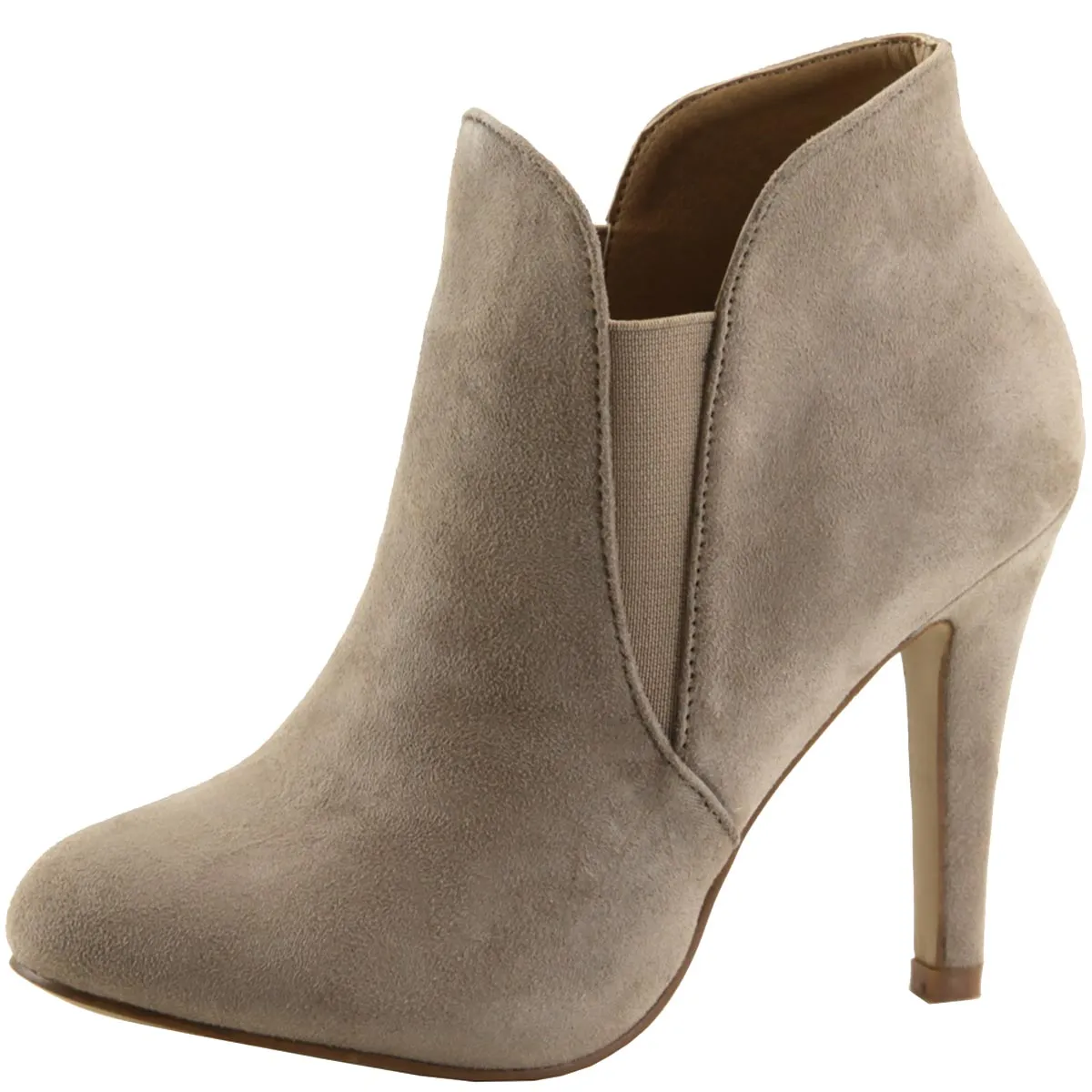 Bella Marie Women's Slip On Stiletto Heel Ankle Bootie