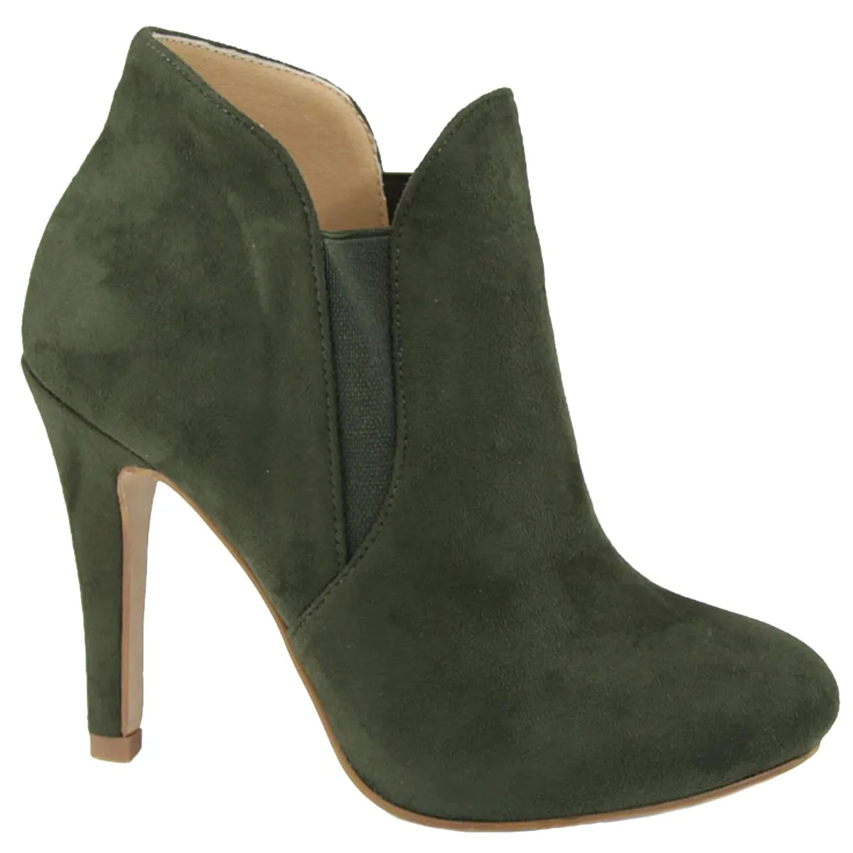 Bella Marie Women's Slip On Stiletto Heel Ankle Bootie