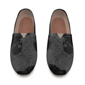 Blk/grey skull  Print Men's Canvas Fisherman Shoes