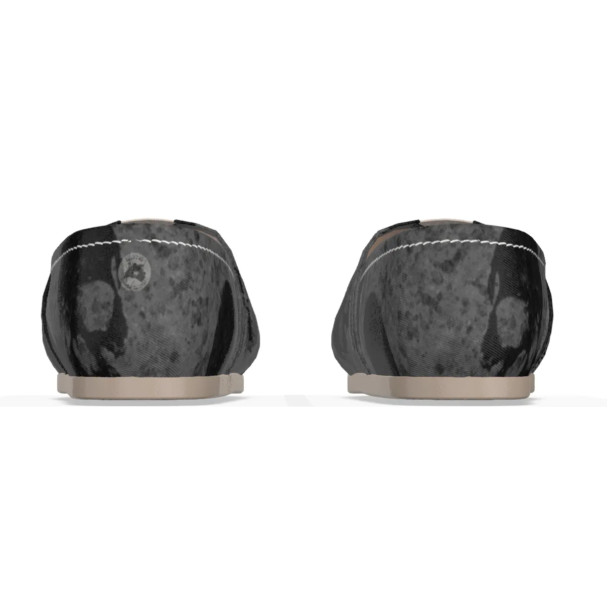 Blk/grey skull  Print Men's Canvas Fisherman Shoes