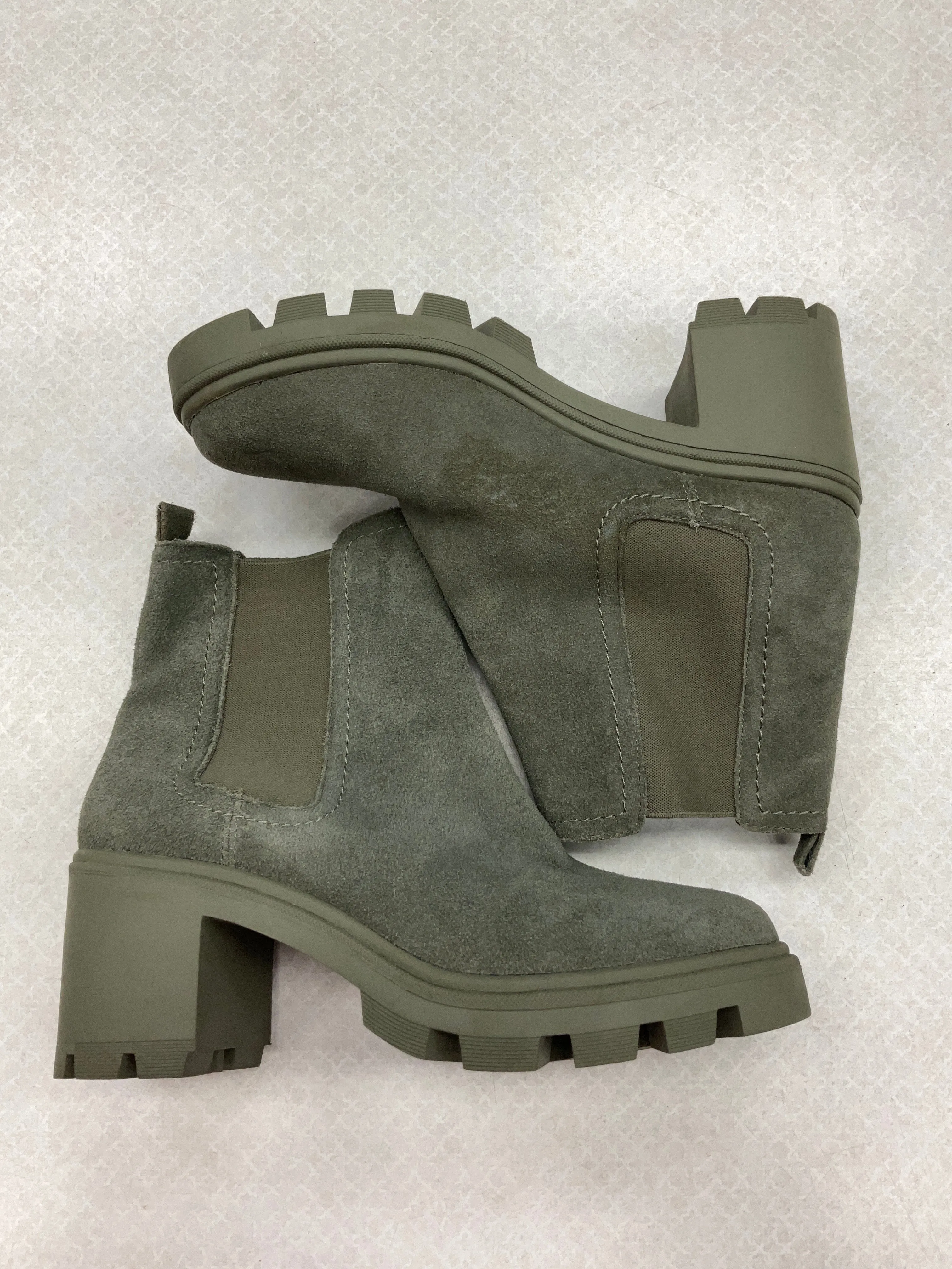Boots Ankle Heels By Splendid In Green, Size:9