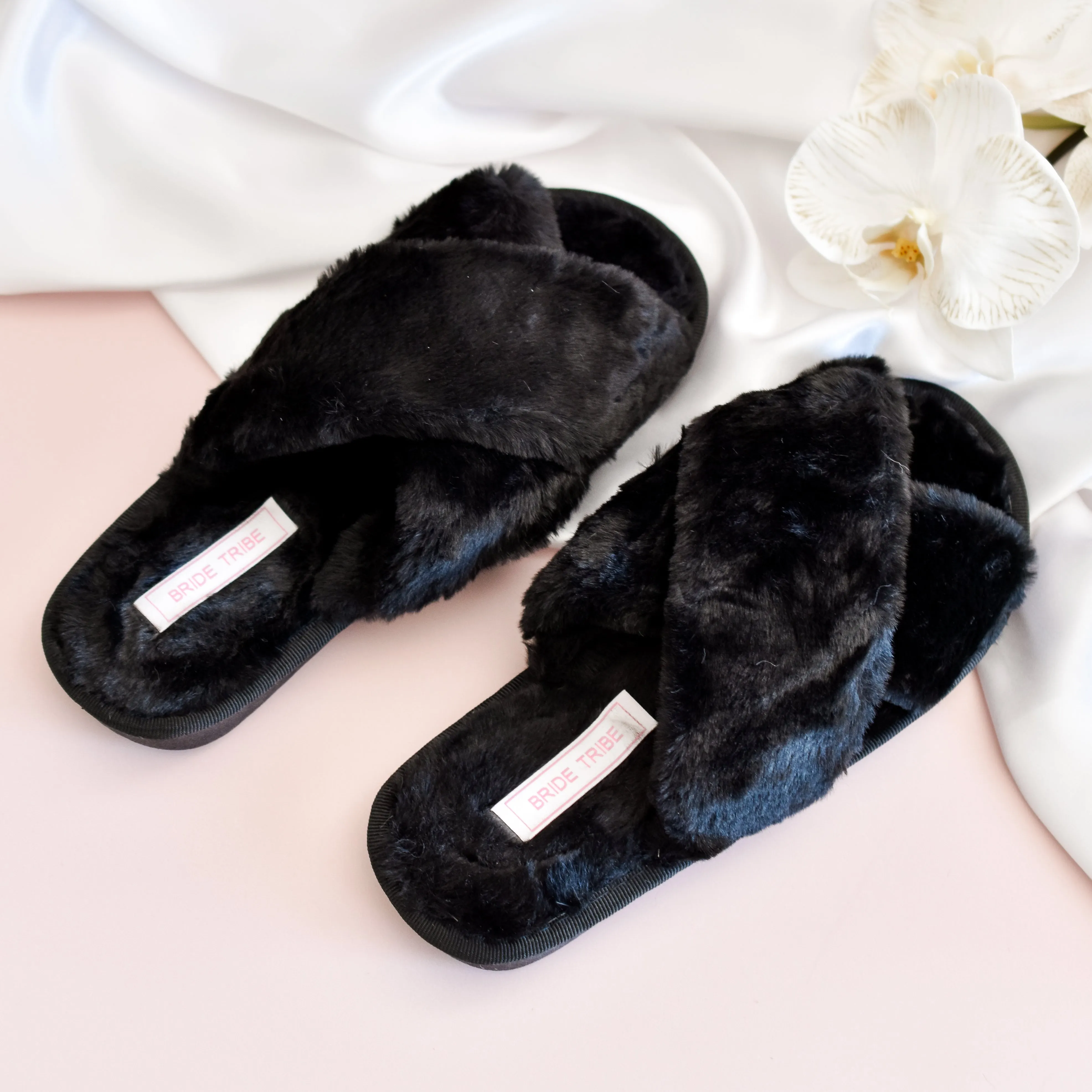 Bride and Bridesmaid Fluffy Slippers