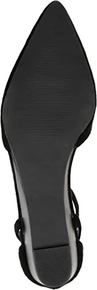 Brinley Co. Womens Pointed Toe Ankle Strap Sliver Wedge  Color Black Size 9M