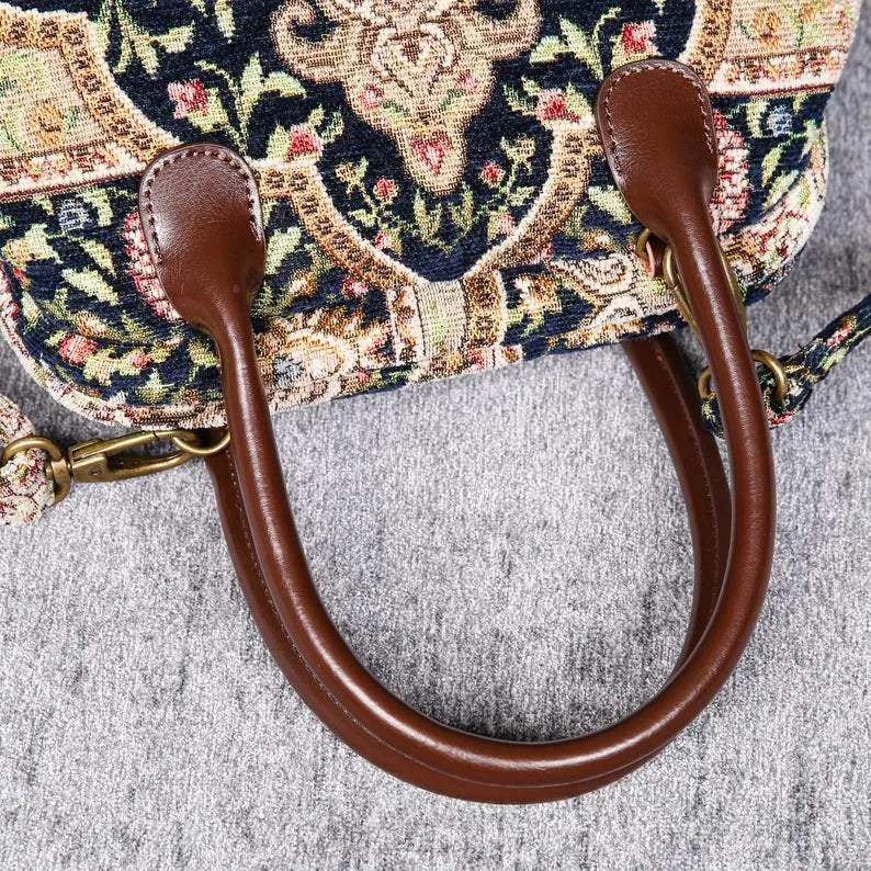 Carpet Handbag Oriental Navy