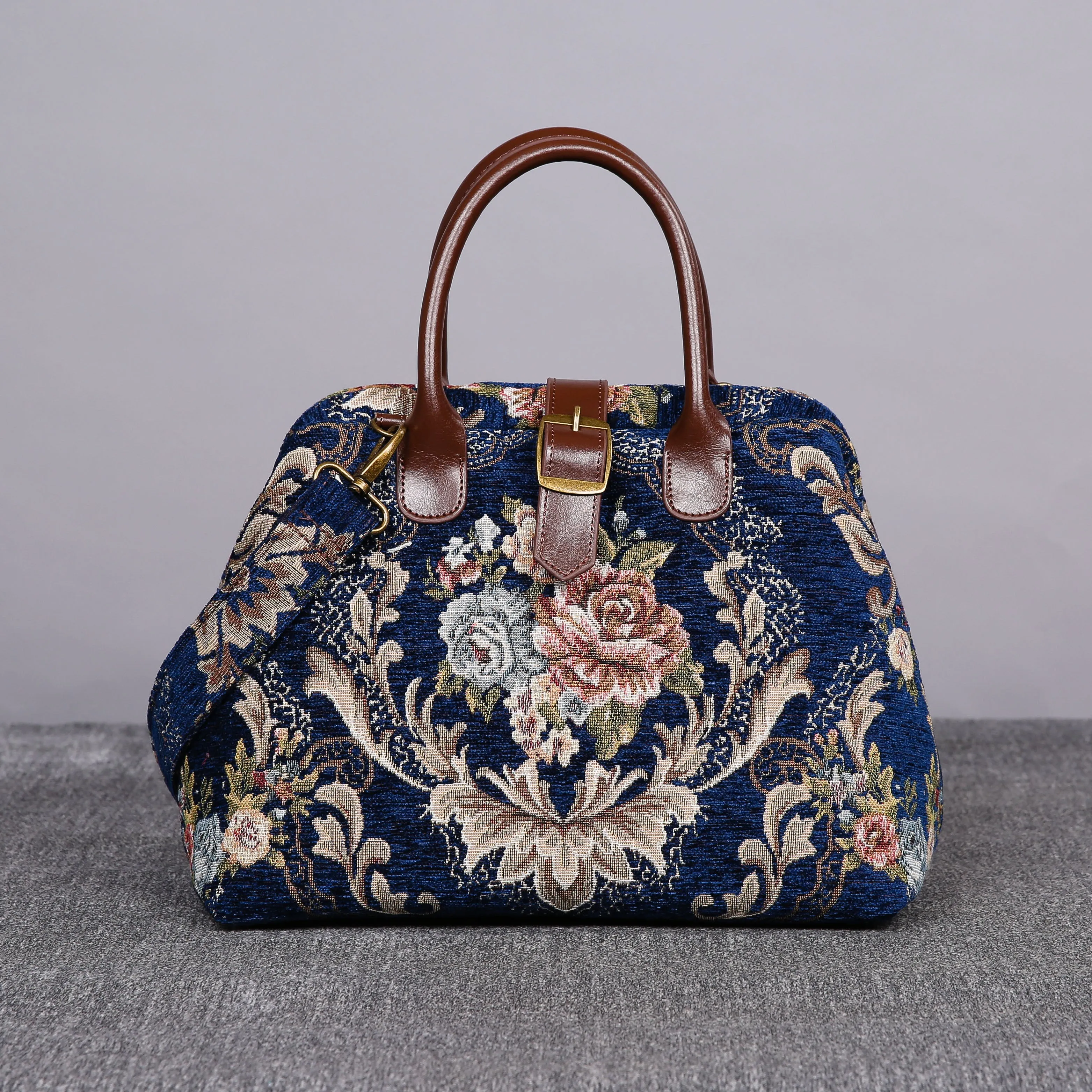 Carpet Purse Floral Blue