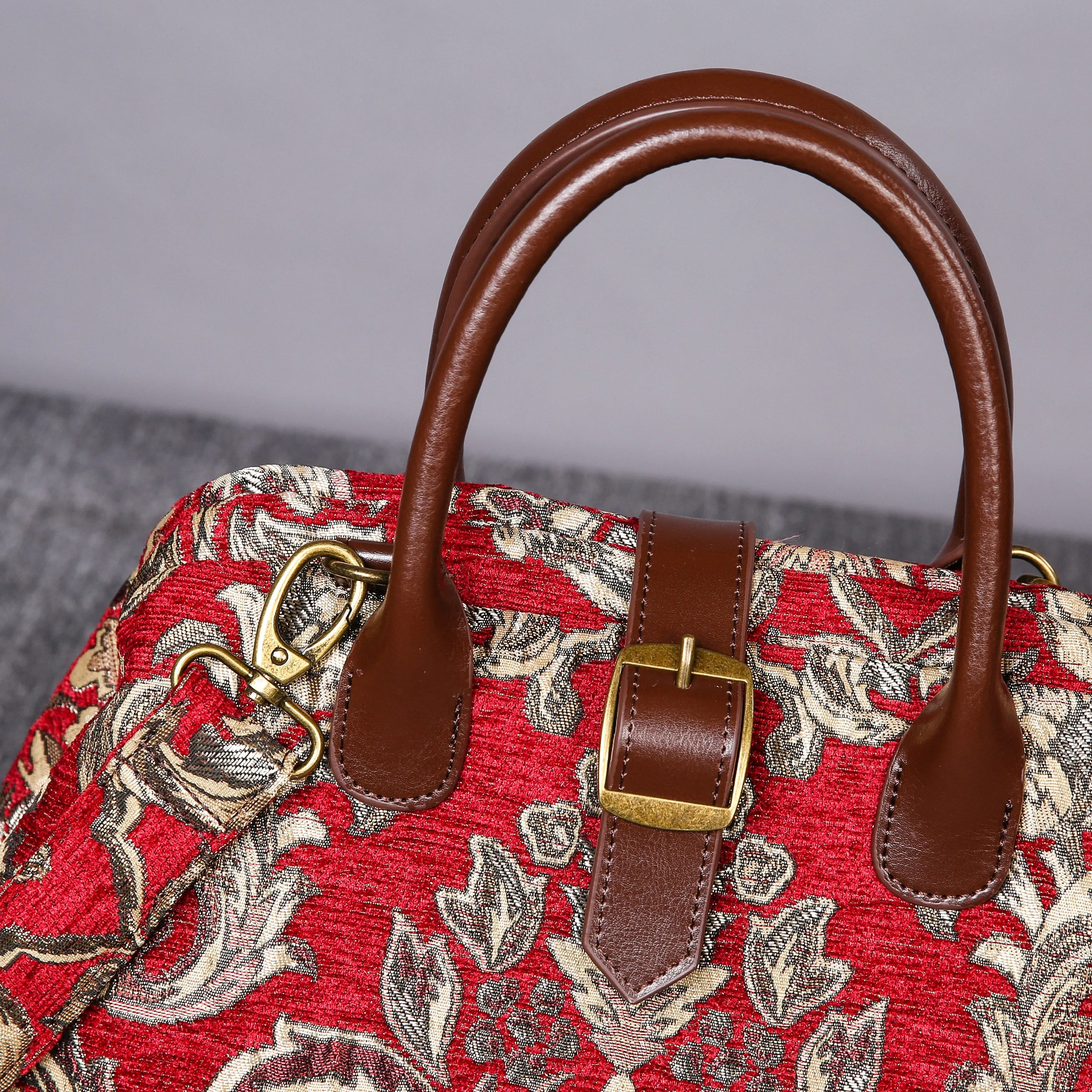 Carpet Purse Victorian Blossom Red/Gold