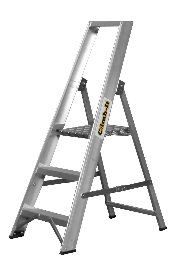Climb It Aluminium Platform Stepladders With Handrails