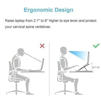 Coconut LS02 Laptop Stand Aluminum Body (6 Adjustable Stands,Black)