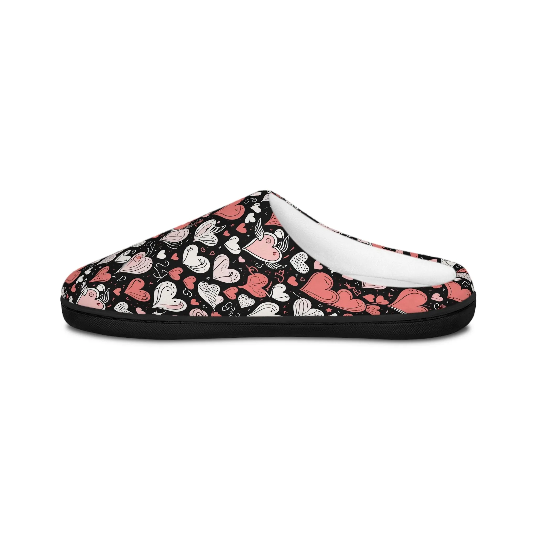 Cozy Colorful Hearts Women's Indoor Slippers