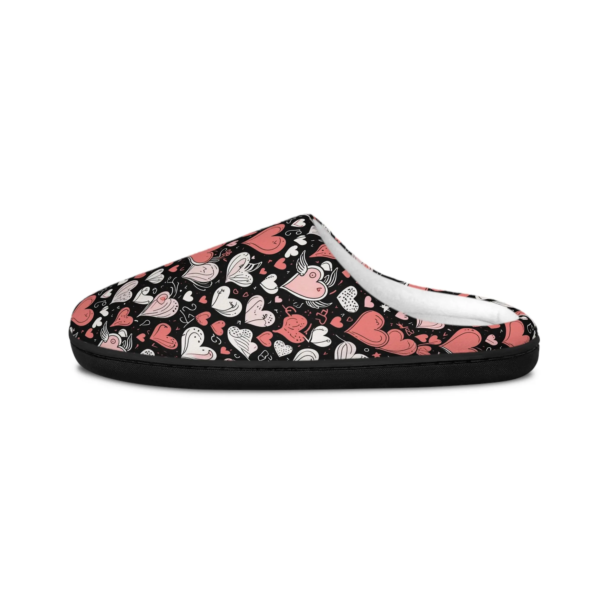 Cozy Colorful Hearts Women's Indoor Slippers