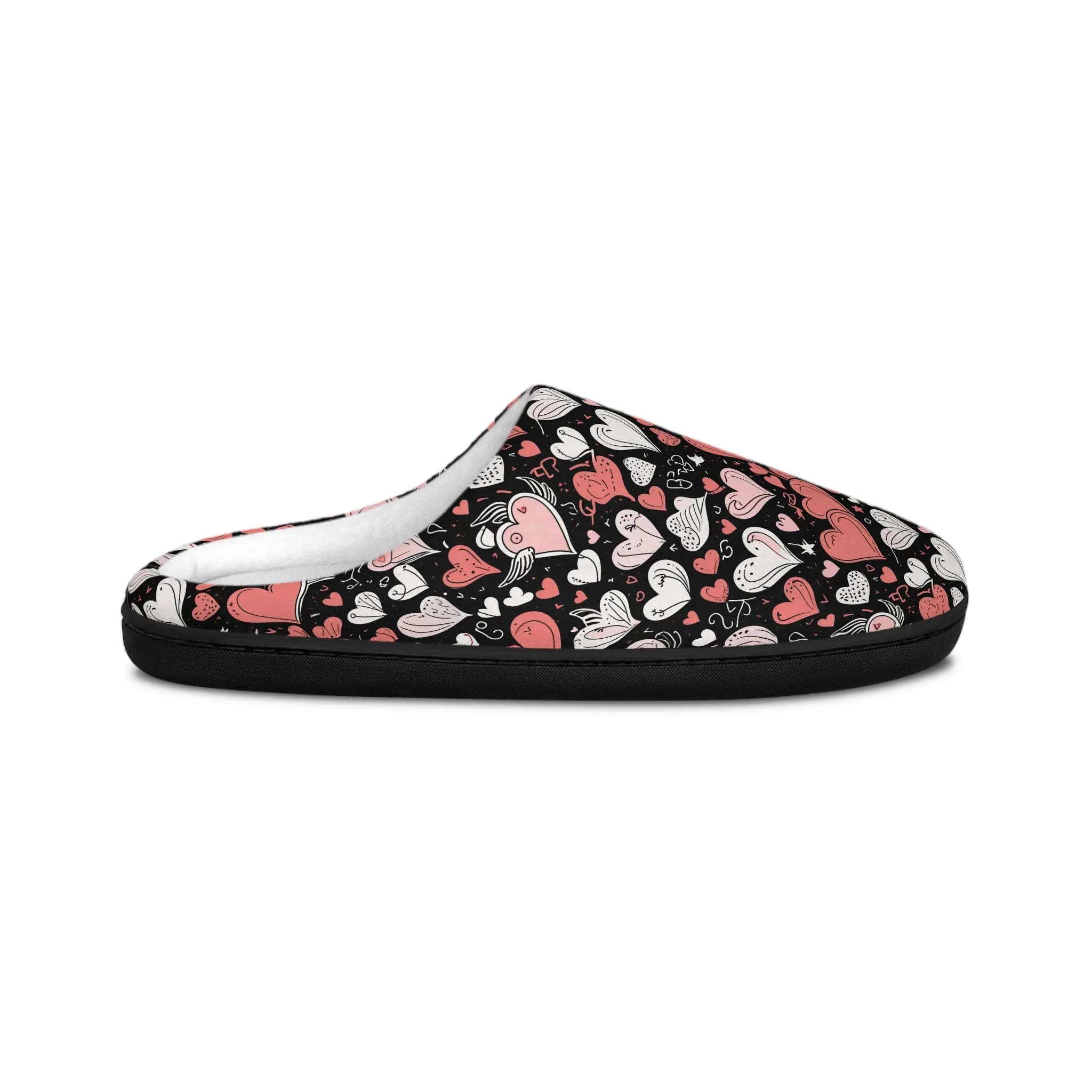 Cozy Colorful Hearts Women's Indoor Slippers