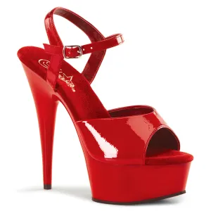 DELIGHT-609 Red Patent Platform 6 Inch Sexy Shoe