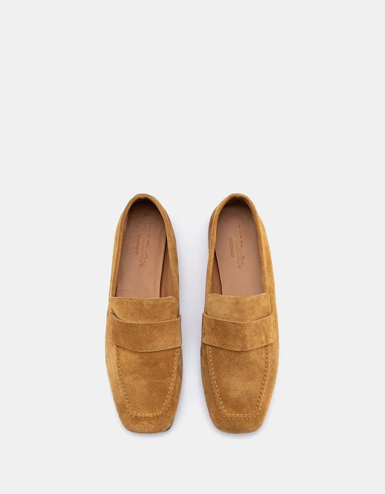 DOF STUDIOS Francesca Loafers - Tan Suede