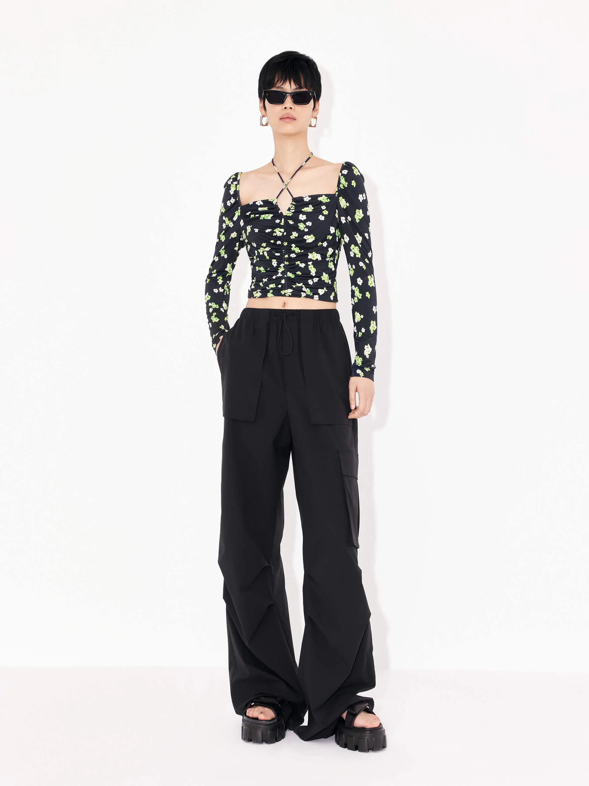 Drawstring Cargo Pants