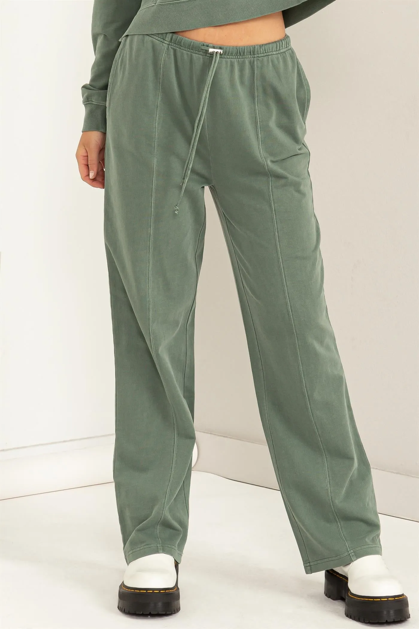DZ24A123-High-waisted Drawstring Pants
