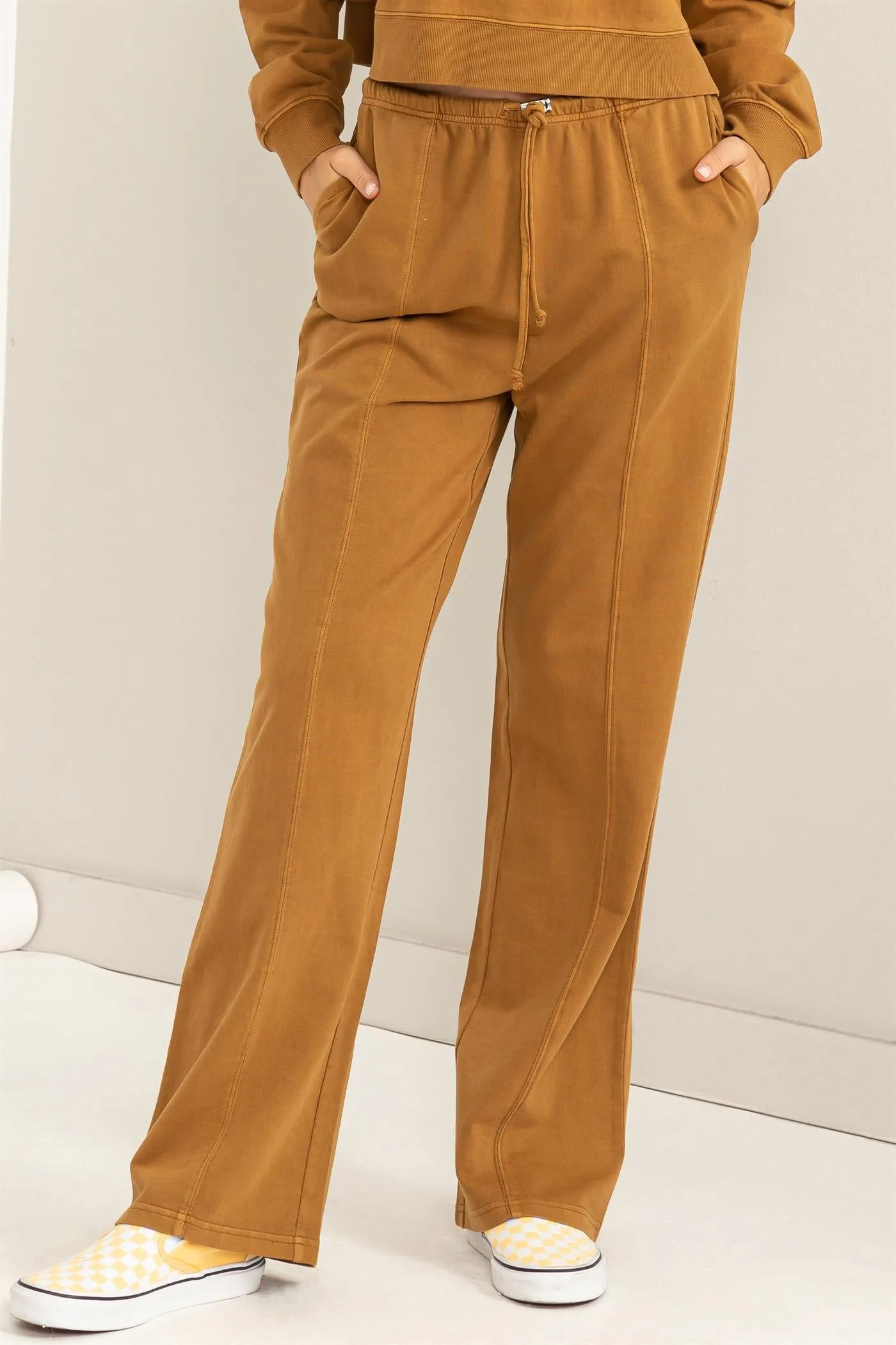 DZ24A123-High-waisted Drawstring Pants