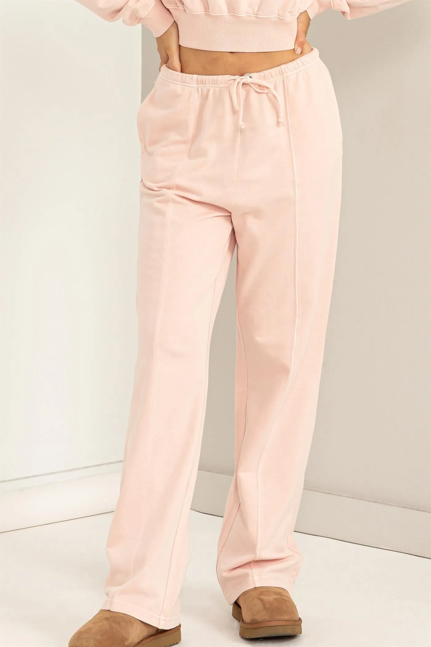 DZ24A123-High-waisted Drawstring Pants
