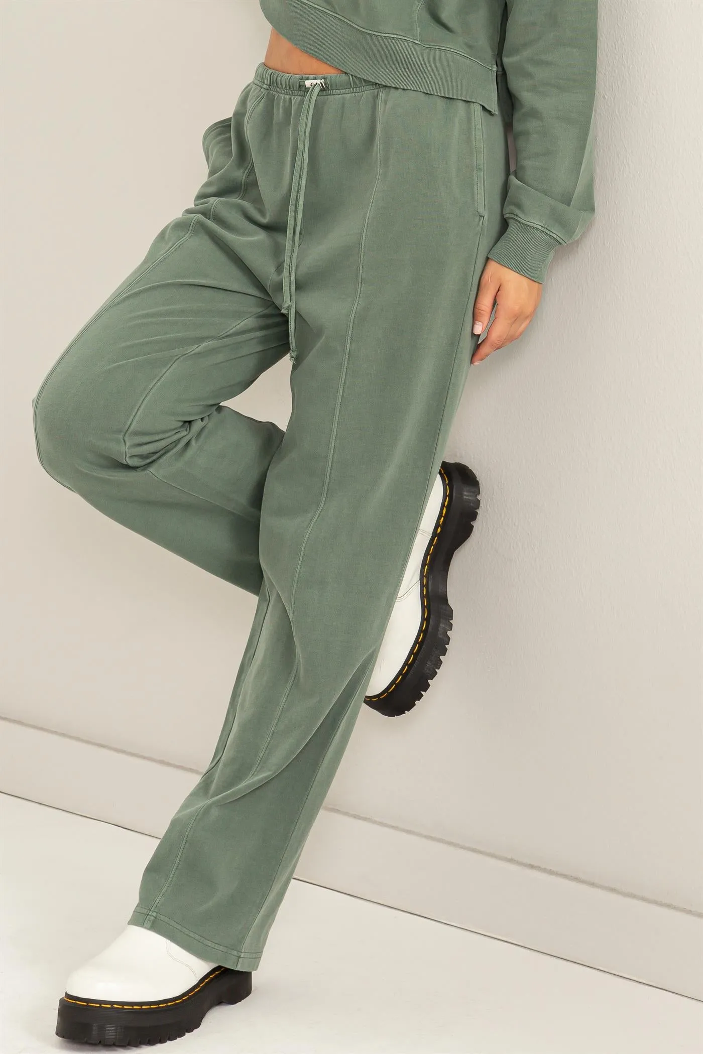 DZ24A123-High-waisted Drawstring Pants