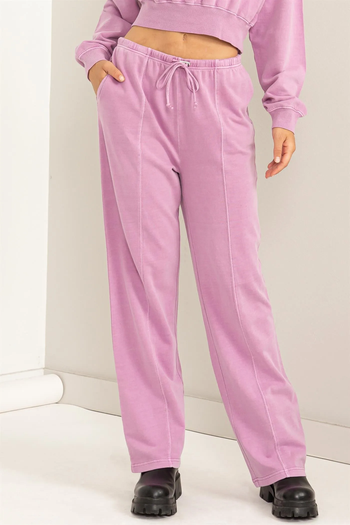 DZ24A123-High-waisted Drawstring Pants