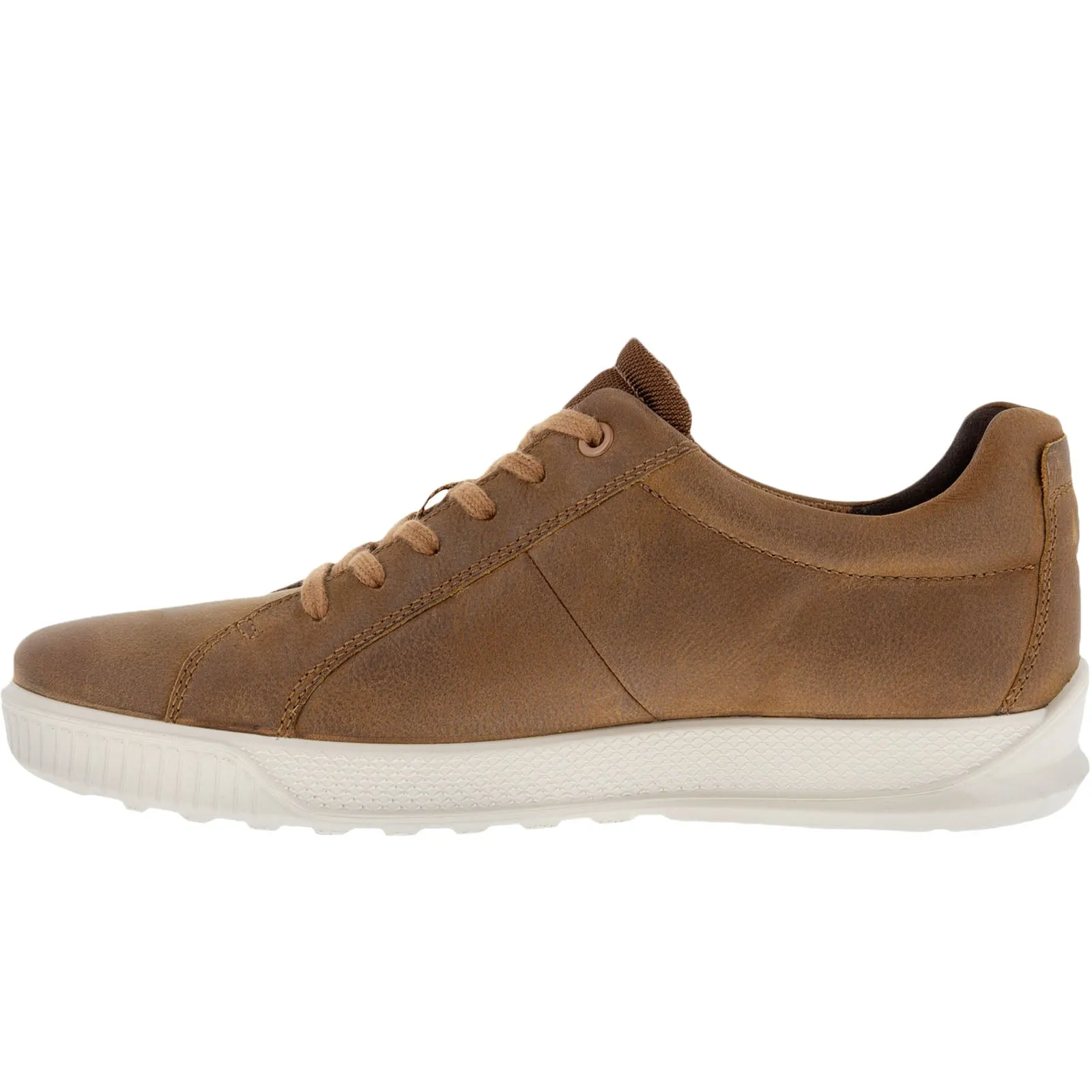 ECCO Mens Byway Leather Trainers - Camel