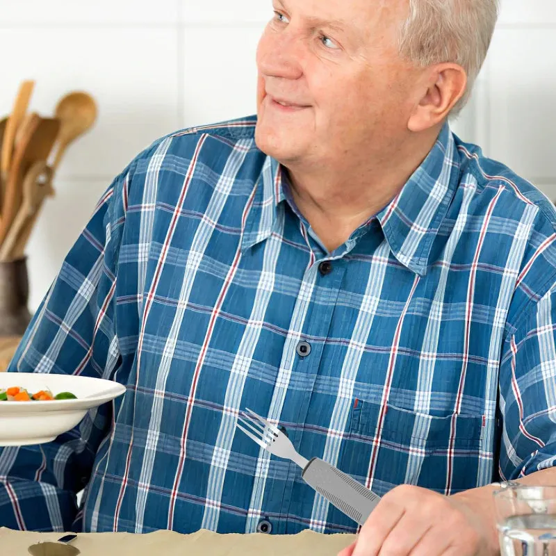 Elderly Utensils Adaptive Built Cutlery Up Bendable Spoon Handicapped People Fork Elderly set Parkinsons Non Handle Silverware