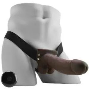 Fetish Fantasy Series 8" Hollow Rechargeable Strap On W/remote