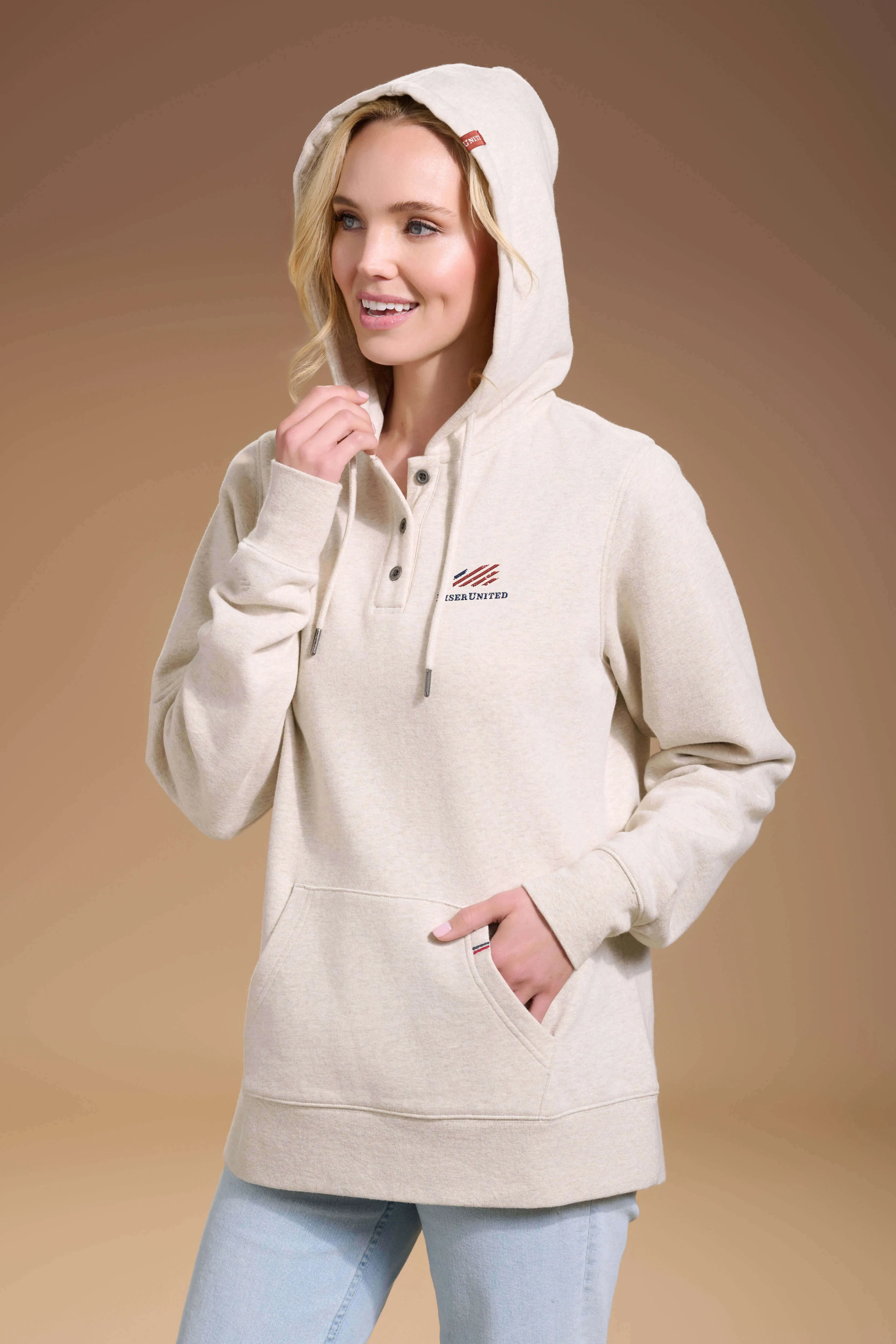 FLAGSHIP Henley Hoodie - Women's - Signature Branded Series