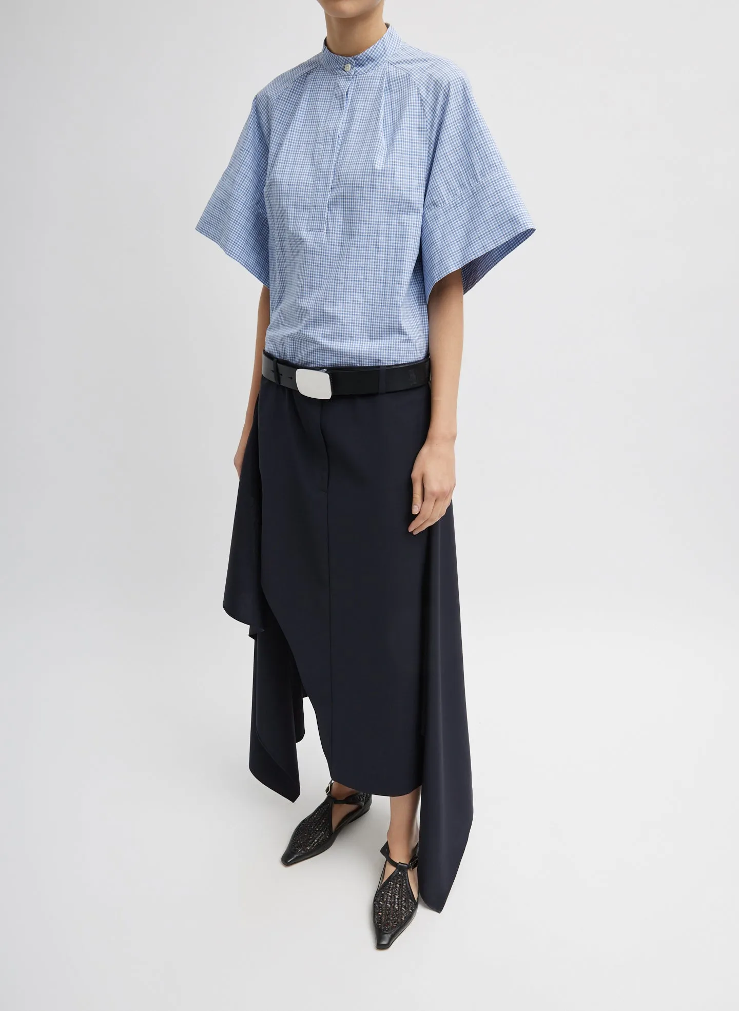Franklin Check Raglan Tucked Short Sleeve Shirt