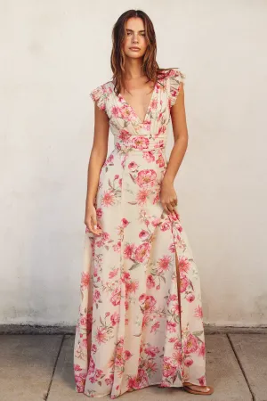 Ginny Floral Chiffon Maxi Dress