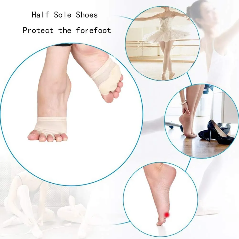Half Sole Dance Shoes Ballet Lyrical Dance Paws Pads Foot Undies Belly Contemporary Dance Shoes for Women Girls Kids