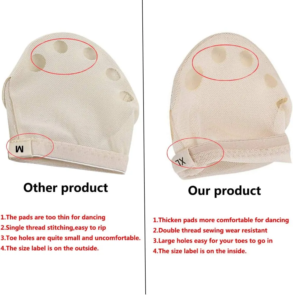 Half Sole Dance Shoes Ballet Lyrical Dance Paws Pads Foot Undies Belly Contemporary Dance Shoes for Women Girls Kids