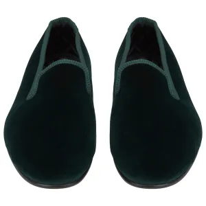 Knightsbridge Green Velvet Slipper