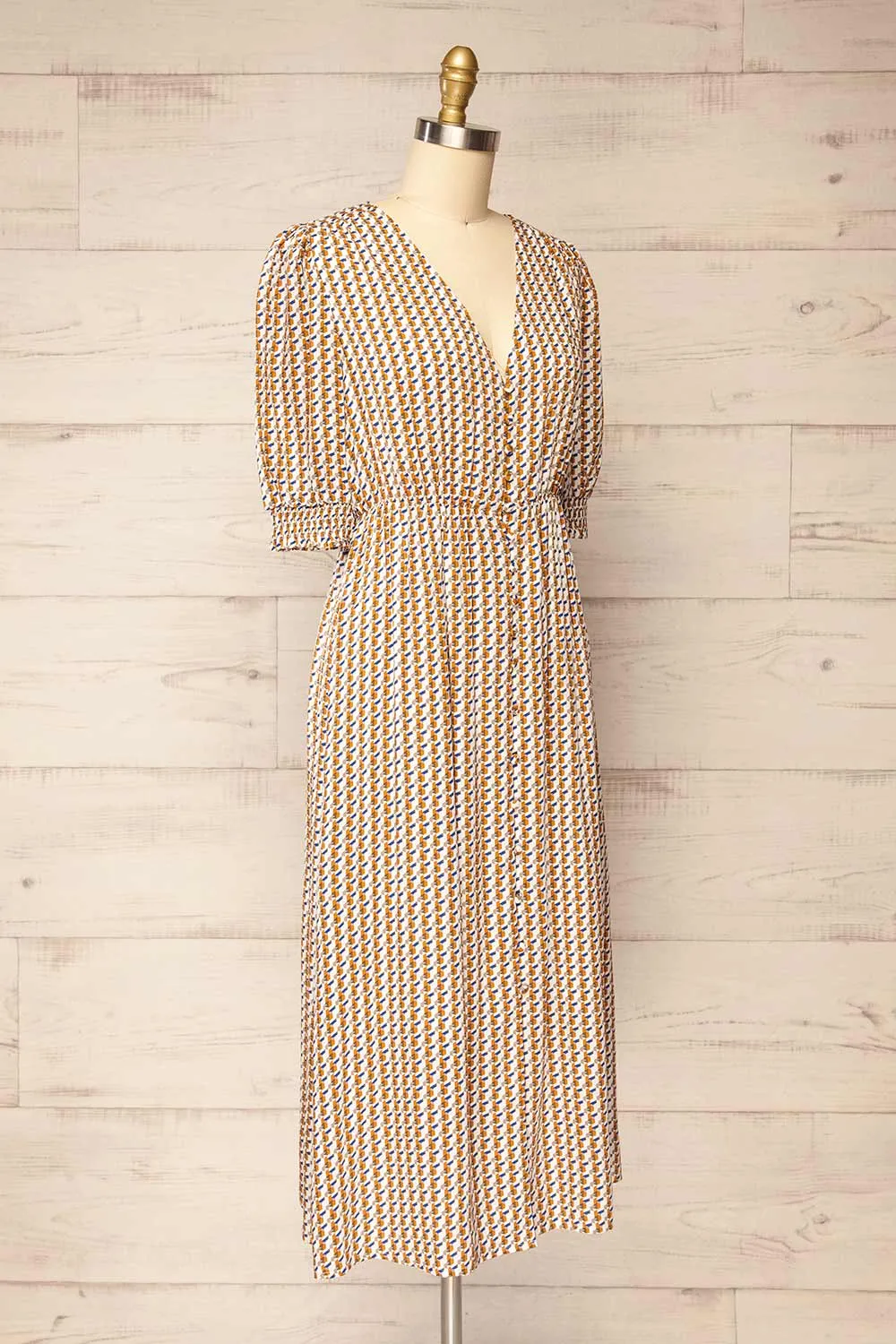 Kolomo | Midi Dress w/ Geometric Pattern