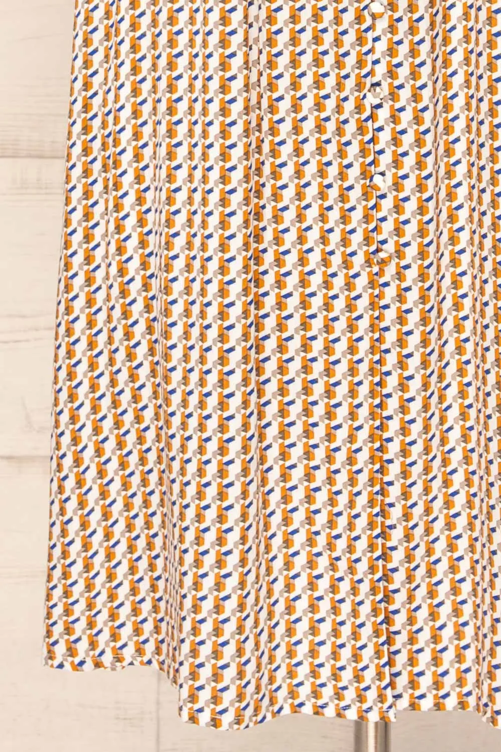 Kolomo | Midi Dress w/ Geometric Pattern
