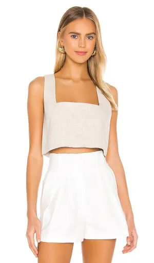 L'Academie The Rochelle Crop Top in Taupe