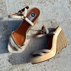 Lanvin Espadrille Wedge Sandals - Size 40.5