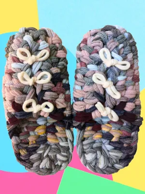 Large | Knit up-cycle slippers 2023-L32 [Large]