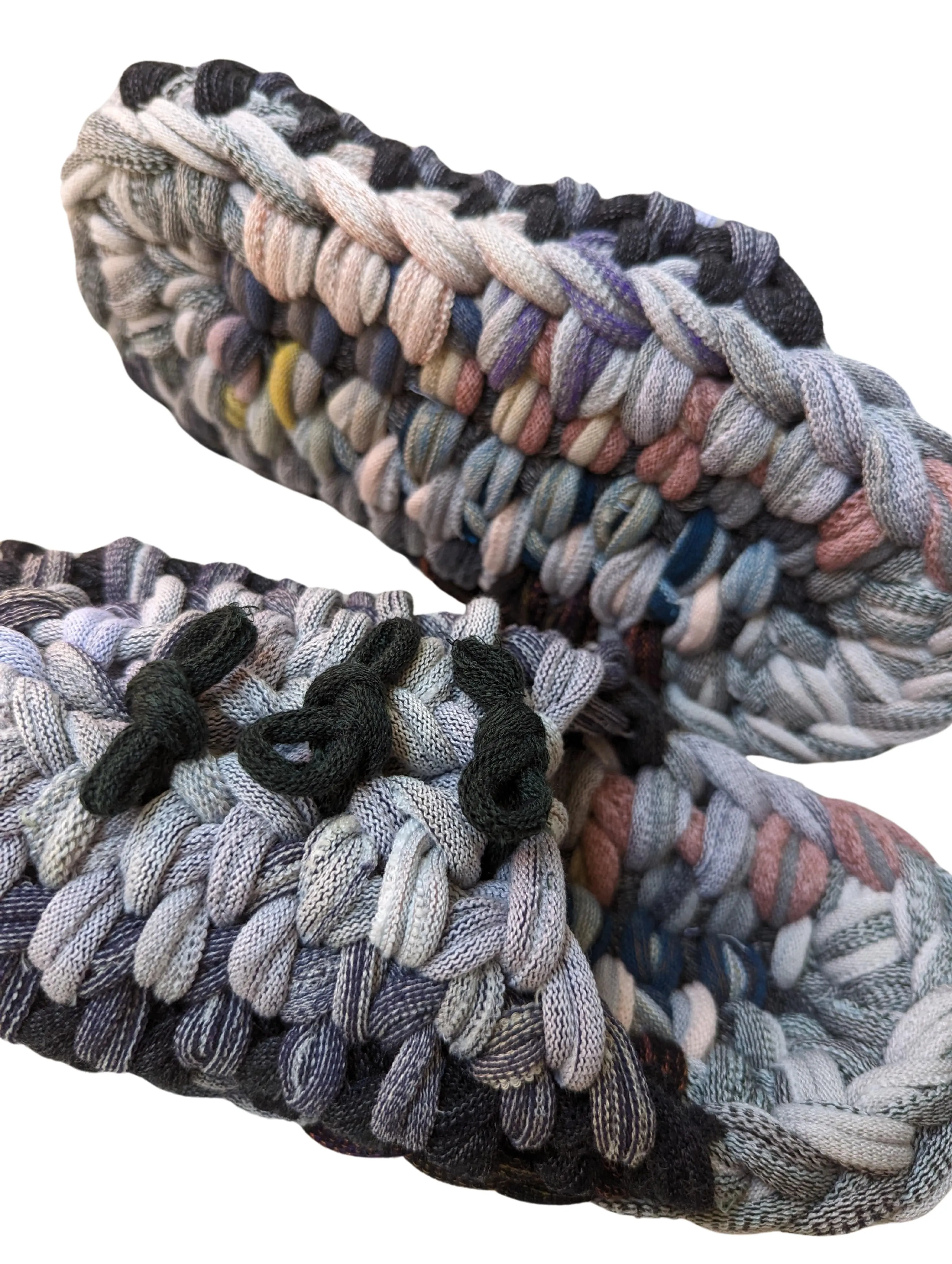 Large | Knit up-cycle slippers 2024-L66 [Large]