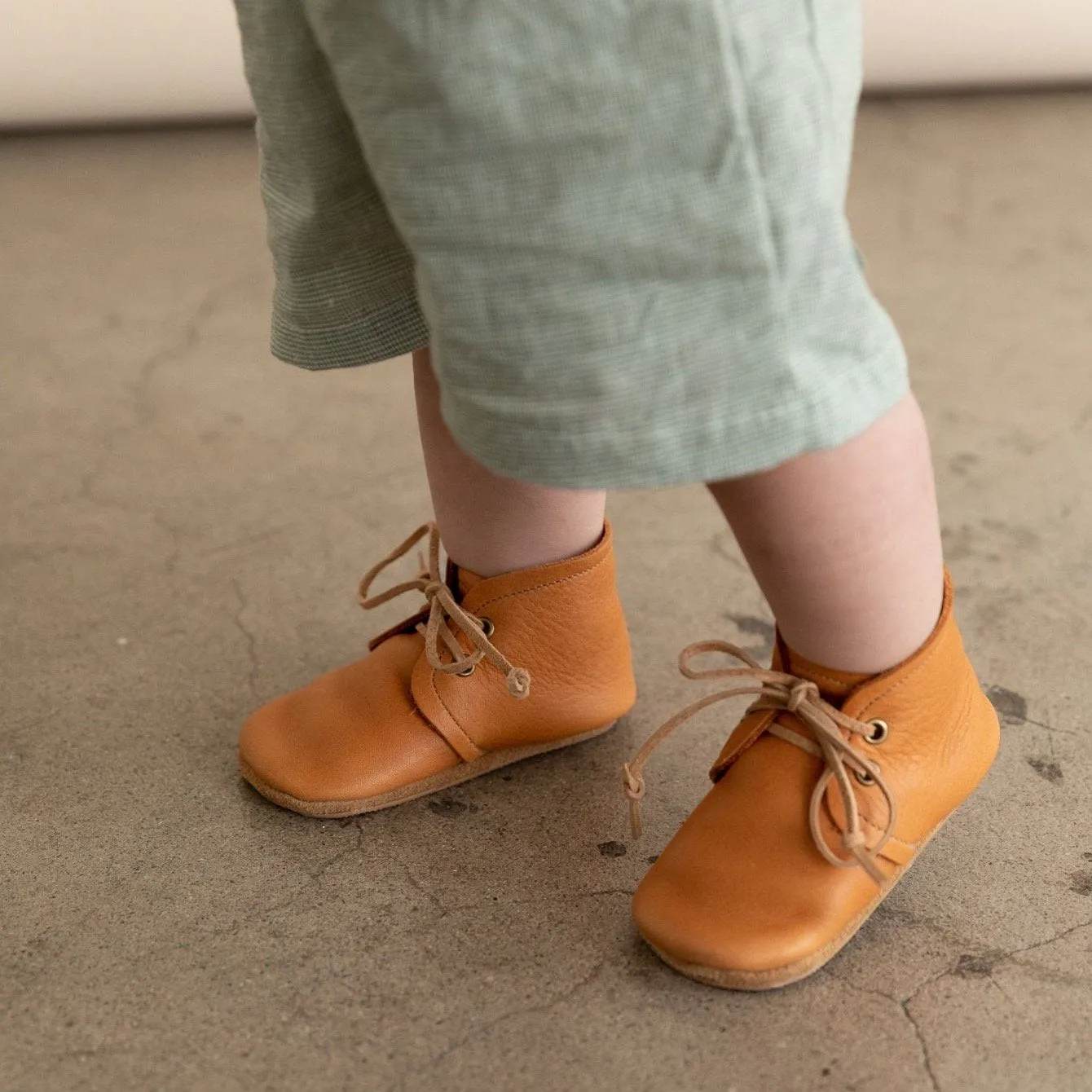Leather Baby Boots in Espresso