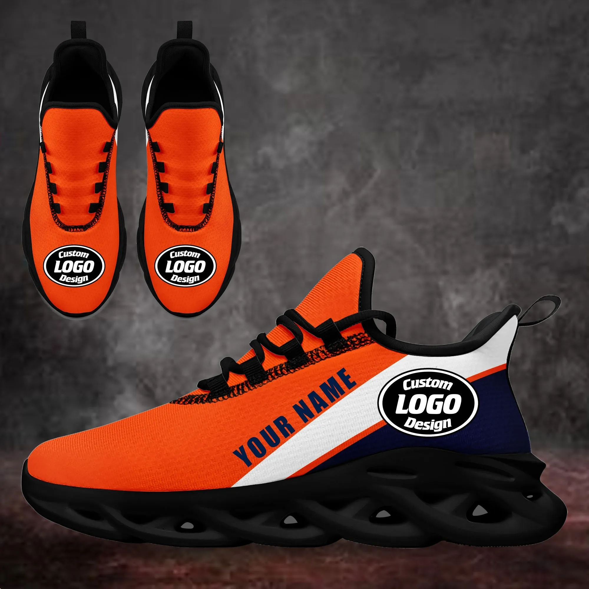Luxury Gifts,Custom Orange Blue Jersey MaxSoul Shoes and Hat Combo Offer Personalized ZH-bd0b007e-ae